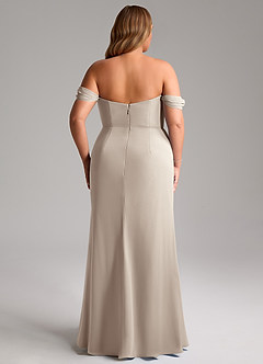 Azazie Saige Bridesmaid Dresses Frost A-Line Off the Shoulder Chiffon Convertible Dress image15