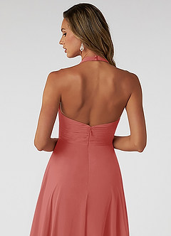 Azazie Tessie Jurken voor bruidsmeisjes Jurk van Chiffon met A-Lijn V-hals geplooid Antieke Roos image4