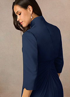 front Azazie Shem Matte Satin Wrap