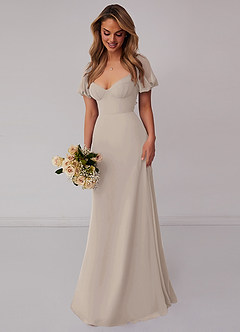 Barbie ♥ Azazie Bridesmaid Dresses Frost A-Line Pleated Chiffon Dress image6