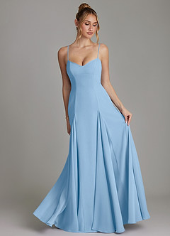 Azazie Imani Final Sale Dusty Sage A-Line Sweetheart Neckline Chiffon Dress image4