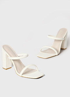 front Two-Strap High Heel Sandals