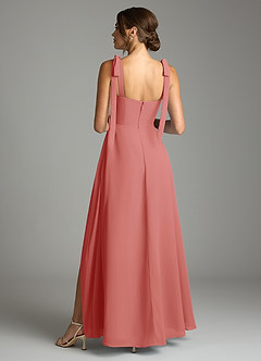 Azazie Debra Bridesmaid Dresses Antique Rose A-Line with Pockets Chiffon Convertible Dress image10
