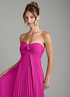 Azazie Tempest Abiti da Damigella Abito Convertibile Impero in Chiffon Corsetto Fucsia image10
