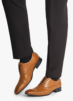 front Herren-Oxfords aus Leder mit Cap Toe