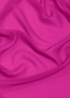 Azazie Bonnie Brautjungfernkleider A-Linie Schlüsselloch Gerüscht Chiffon Kleid Fuchsia image9