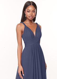 Azazie Maren Bridesmaid Dresses Stormy A-Line Pleated Chiffon Dress image6