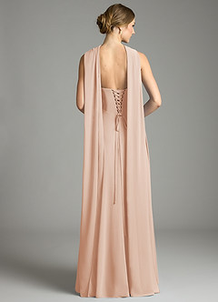 Azazie Ayla Abiti da Damigella Abito A-Line in Chiffon Scollo a Cuore Rosa Inglese image10