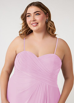 Azazie Arabella Allure Final Sale Candy Pink A-Line Sweetheart Neckline Chiffon Convertible Dress image19
