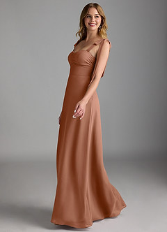 Azazie Lizet Bridesmaid Dresses Bronzer A-Line Sweetheart Neckline Chiffon Dress image4