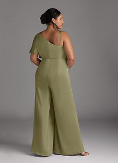 Azazie Hagretta vestidos de madre de la novia Vestido de Pistacho de Satén Elástico de Mono/Traje de pantalón image10