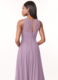 Azazie Nina Bridesmaid Dresses Wisteria A-Line Pleated Chiffon Dress image3