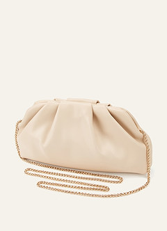 front Pochette froncée en similicuir