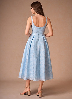 Briac Powder Blue A-line Midi Dress image2
