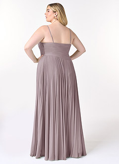 Azazie Vini Bridesmaid Dresses Dusk A-Line V-Neck Pleated Chiffon Dress image8