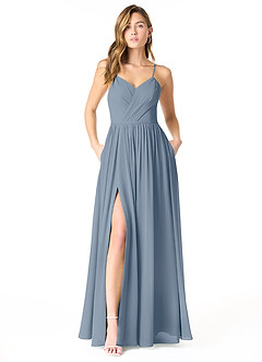 Azazie Cora Bridesmaid Dresses Twilight A-Line Pleated Chiffon Dress image1