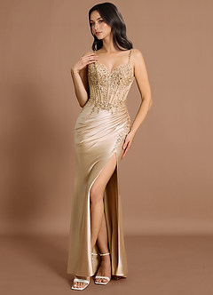 Kleid Zafrina  Champagner image3