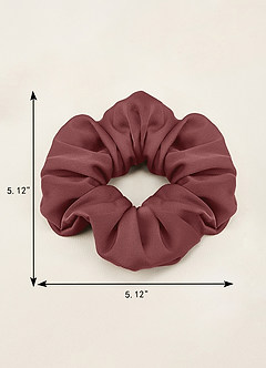 front Matchande Färg Sex-Delad Brudtärna Stretch Satin Over Size Scrunchie Set