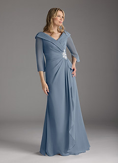 Azazie Jaycee Kleider für die Brautmutter A-Linie Chiffon Kleid Zwielichtviolett image1