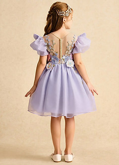 Azazie Camille Flower Girl Klänningar Klä A-Line i Spets med ärmar image2