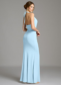 Azazie Gwyneth Suknie dla druhen Syrena Pofałdowany Koszulka Premium Stretch Do ziemi Sukienka image2