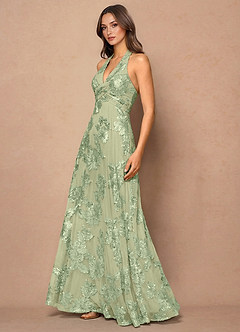 Maxi jurk Josee Licht Groen image5