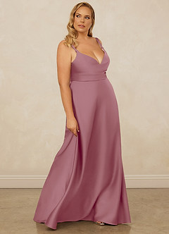 Christian Siriano Bridal for Azazie 1001 Bridesmaid Dresses Vintage Mauve A-Line Sweetheart Neckline Stretch Satin Dress image14