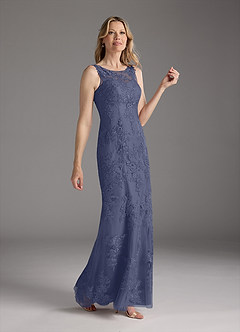 Azazie Whilhelmina vestidos de madre de la novia Vestido de Tormenta de Gasa de Sirena con Encaje image4
