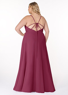 Azazie Everleigh Bridesmaid Dresses Mulberry A-Line Sweetheart Pleated Chiffon Dress image9