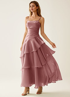 Nicola Roz Rochie de bal din satin cu volane, linie A image3
