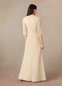Azazie Yessica Mother of the Bride Dresses Champagne A-Line Sequins Chiffon Dress image4