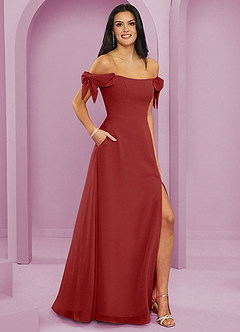 Barbie ♥ Azazie Vestidos de damas de honor Vestido de Óxido de Gasa de Corte en A Convertible con Vestidos sin tirantes image11
