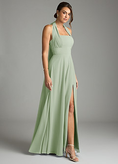 Azazie Tamira Suknie dla druhen Linia A Pofałdowany Szyfon Do ziemi Sukienka image7