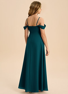 Azazie Anselie Junior Pine A-Line Off the Shoulder Chiffon Dress image2