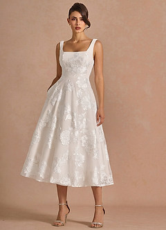 Robe Midi Blanc Nuage Brynn image5