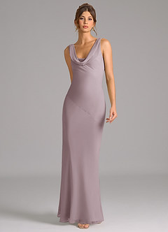 Azazie Rylina Bridesmaid Dresses Dusk Mermaid Pleated Chiffon Dress image3