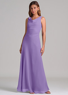 Azazie Nerine Brudtärnklänningar Klä av A-Linje i Chiffong Plisserad Tahiti image3