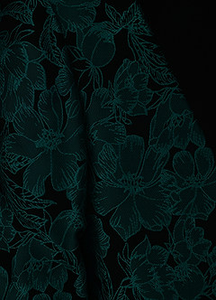 front Samuel Emerald Floral Jacquard Peak Lapel Tuxedo Jacket