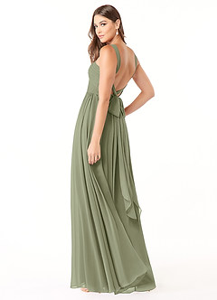 Azazie Dionne Bridesmaid Dresses Pistachio A-Line Corset Chiffon Dress image5