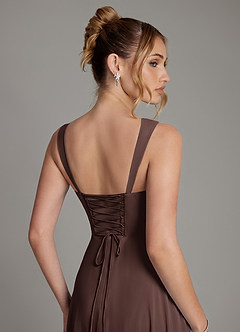 Azazie Agustina Bridesmaid Dresses Ganache Mermaid Corset Chiffon Dress image2