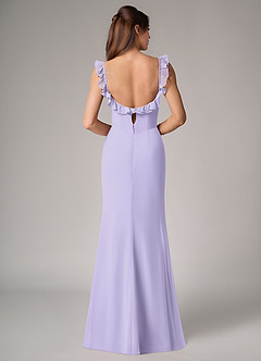 Azazie Callie Bridesmaid Dresses Lilac Mermaid Side Slit Chiffon Convertible Dress image2
