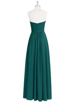 Azazie Yazmin Bridesmaid Dresses Peacock A-Line Sweetheart Neckline Chiffon Convertible Dress image9