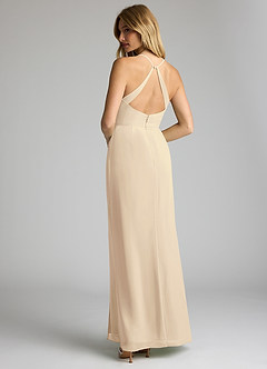 Azazie Becca Suknie dla druhen Osłona Szyfon Do ziemi Sukienka image6