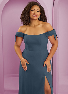 Barbie ♥ Azazie Bridesmaid Dresses Neptune A-Line Off the Shoulder Chiffon Convertible Dress image11