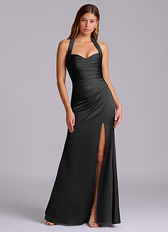 Azazie Destiny Suknie dla druhen Syrena Dekolt w kształcie serca Satyna elastyczna Do ziemi Sukienka image7