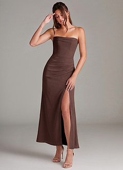 Azazie Leonis Bridesmaid Dresses Ganache Mermaid Strapless Chiffon Convertible Dress image1
