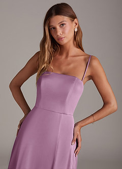 Azazie Wren Bridesmaid Dresses Wisteria A-Line Strapless Stretch Satin Convertible Dress image2