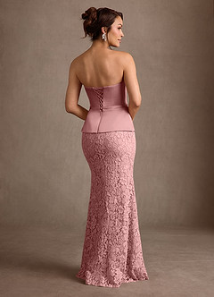Azazie Vivian vestidos de madre de la novia Vestido Rosa Polvorienta de Encaje de Corte Sirena image5