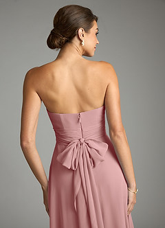 Azazie Tamira Suknie dla druhen Linia A Pofałdowany Szyfon Do ziemi Sukienka image5