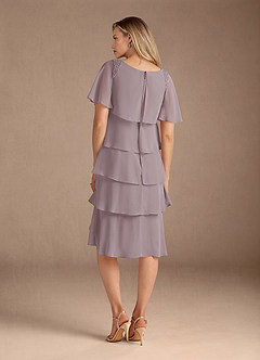 Azazie Rita Mother of the Bride Dresses Dusk A-Line Scoop Beaded Chiffon Dress image4
